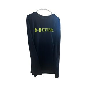 Under Armour Navy Long Sleeve with Yellow Logo